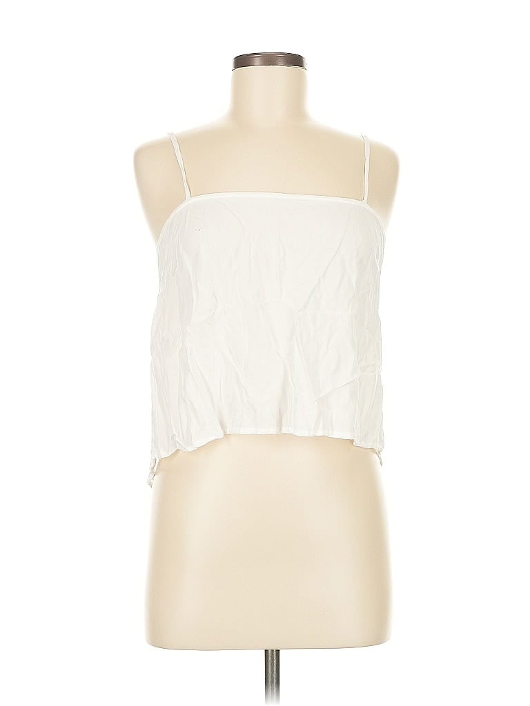 Pre-owned Unbranded Sleeveless Blouse In White
