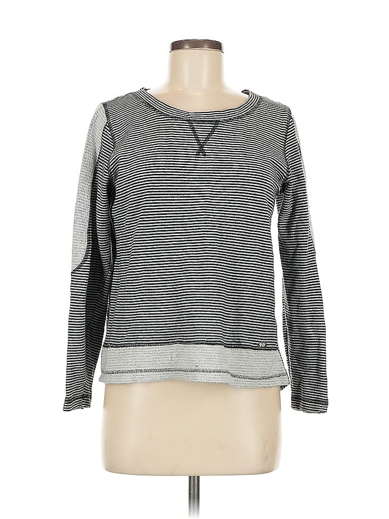 KARL LAGERFELD Pre-owned Long Sleeve Top Gray Crew Neck Tops