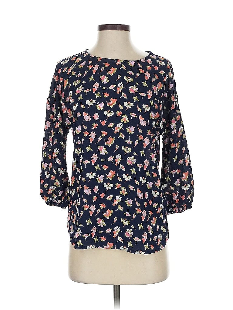 Pre-owned Mi Ami 3/4 Sleeve Blouse In Blue