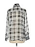 Old Navy Plaid Silver Long Sleeve Button-Down Shirt Size M - photo 2