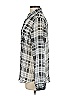 Old Navy Plaid Silver Long Sleeve Button-Down Shirt Size M - photo 5