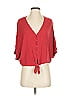 Express 100% Rayon Red 3/4 Sleeve Blouse Size XS - photo 1