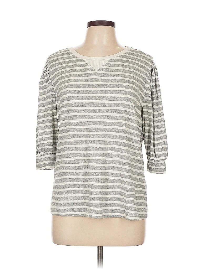 Pre-owned A Loves A 3/4 Sleeve T-shirt In Gray