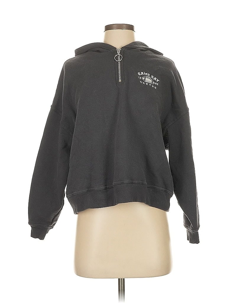 Pre-owned The Vinyl Icons Zip Up Hoodie In Gray