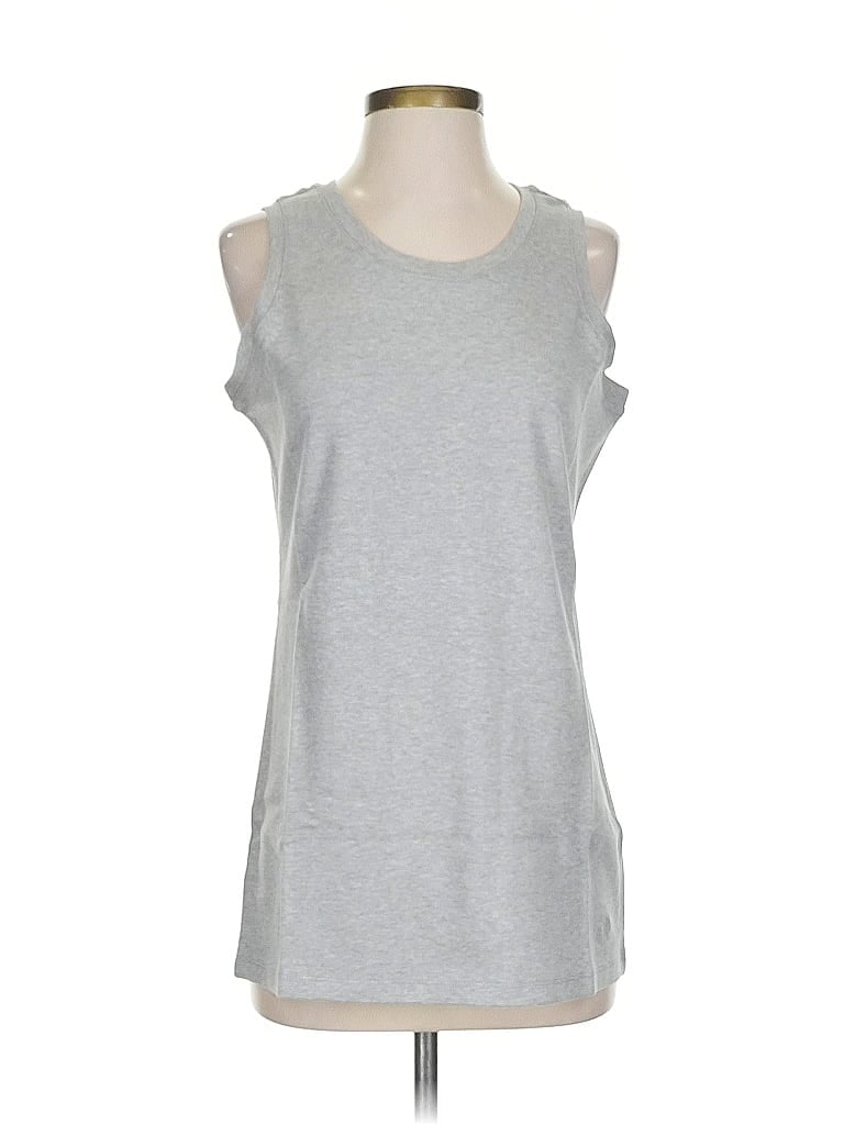 Pre-owned Isaac Mizrahi Live Sleeveless T-shirt In Gray