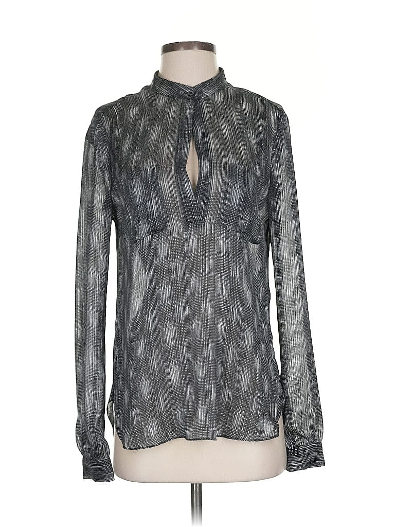 Pre-owned Bcbg Paris Long Sleeve Blouse In Gray