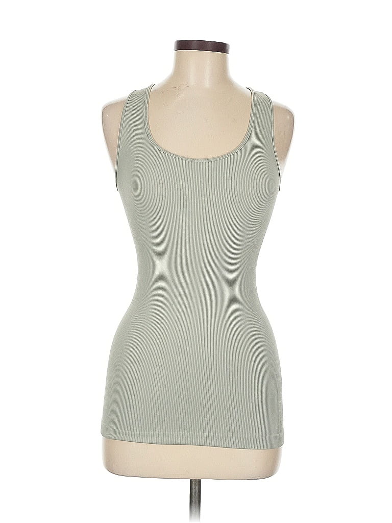 Pre-owned Sugarlips Tank Top Green Strapless Neckline Tops