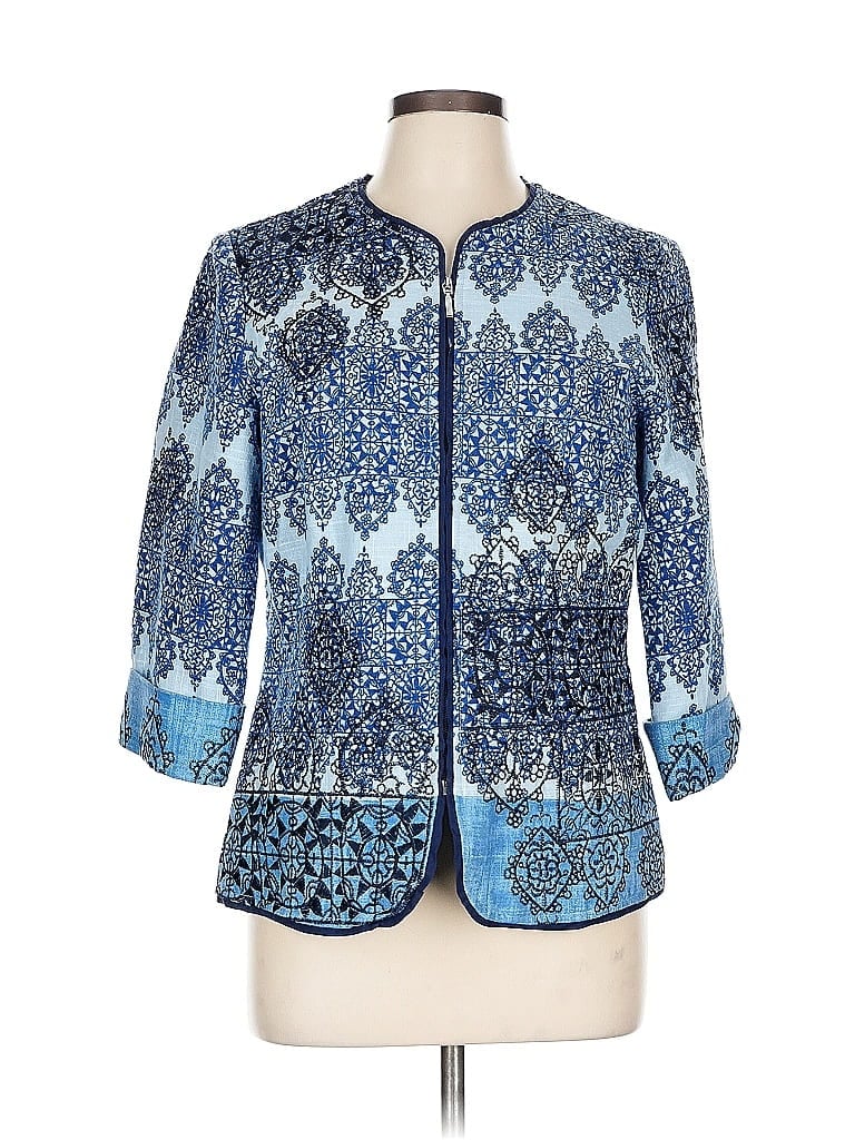 Pre-owned Coldwater Creek Blazer Jacket In Blue