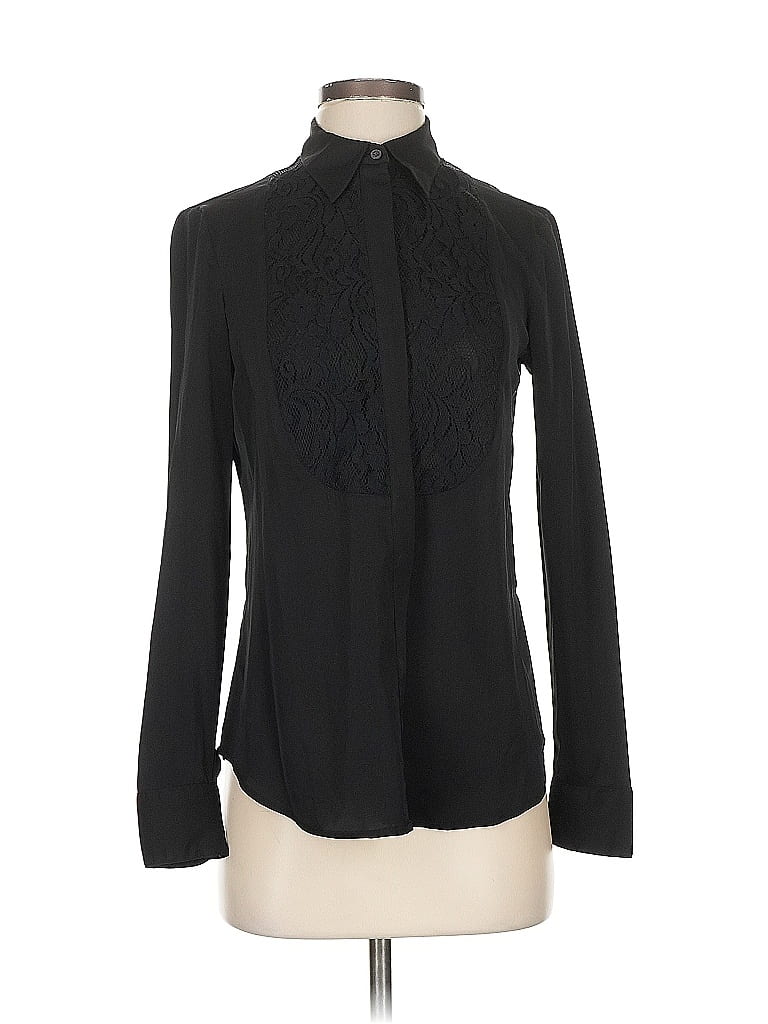 Pre-owned Polo Ralph Lauren Long Sleeve Blouse In Black