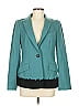 Piazza Sempione Chevron-herringbone Teal Blazer Size M (estimated) - photo 1