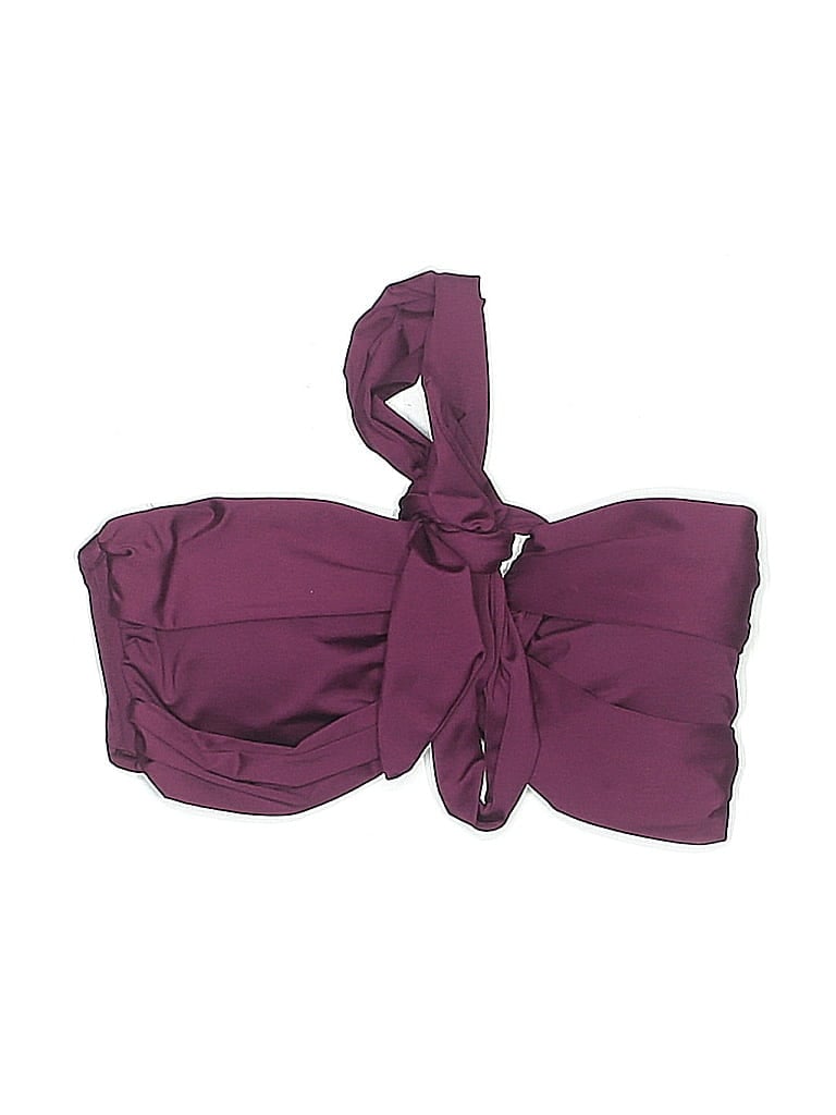 Pre-owned Seafolly Swimsuit Top Burgundy Solid Pattern Swimwear