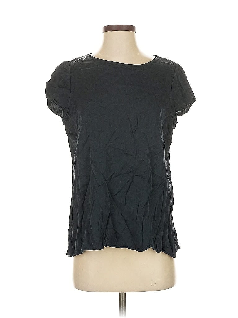 PUREJILL Pre-owned Short Sleeve Blouse In Black