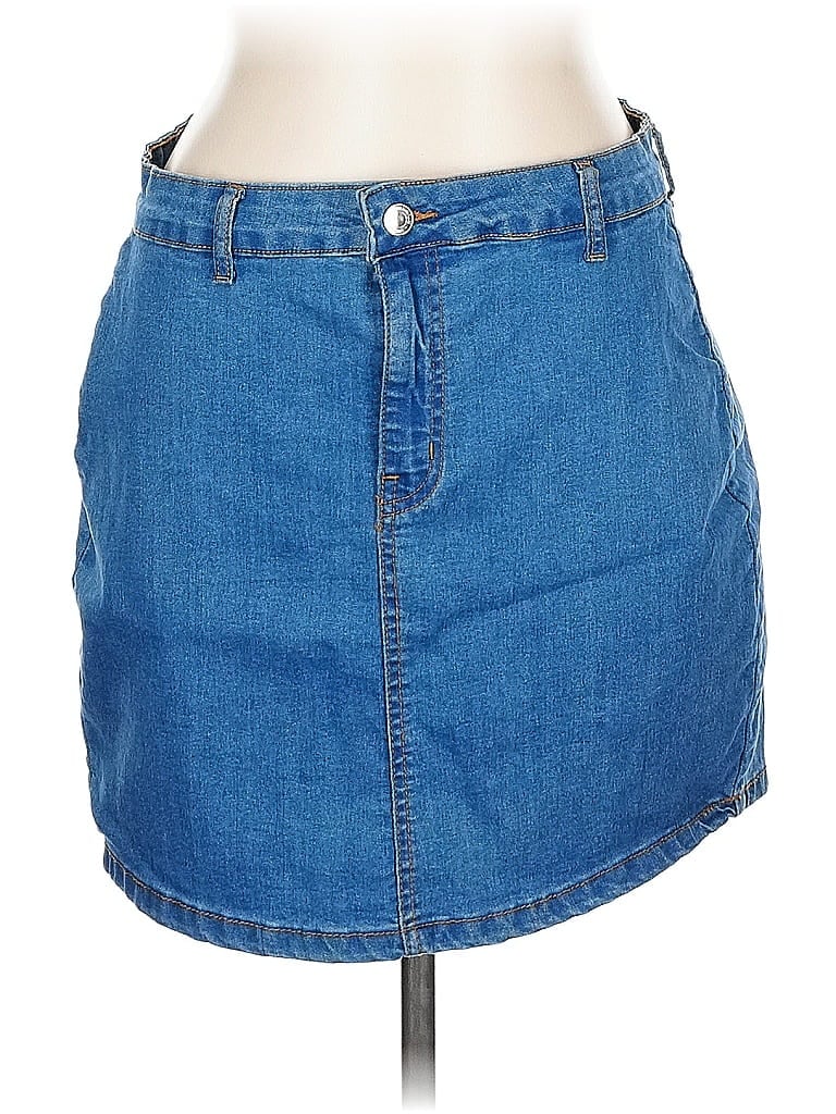 Pre-owned Don't Think Twice Denim Skirt In Blue