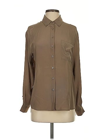 Ecote Long Sleeve Silk Top (view 1)