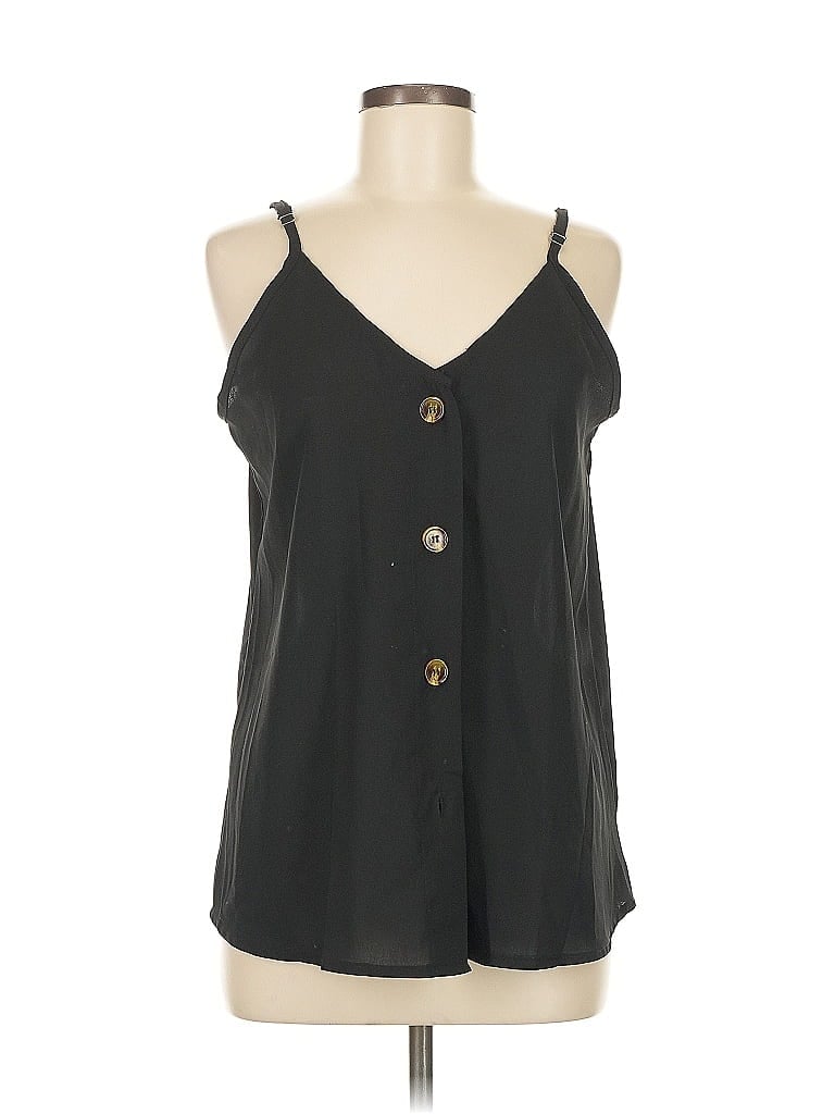 Pre-owned Unbranded Sleeveless Blouse In Black