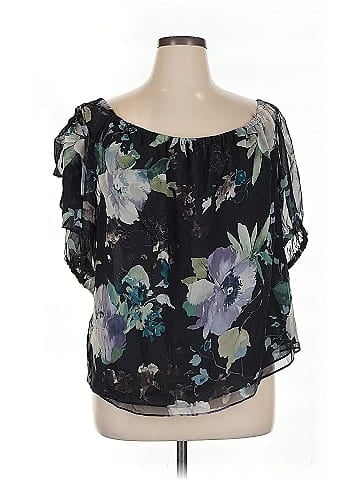 Worth New York Short Sleeve Silk Top (view 1)