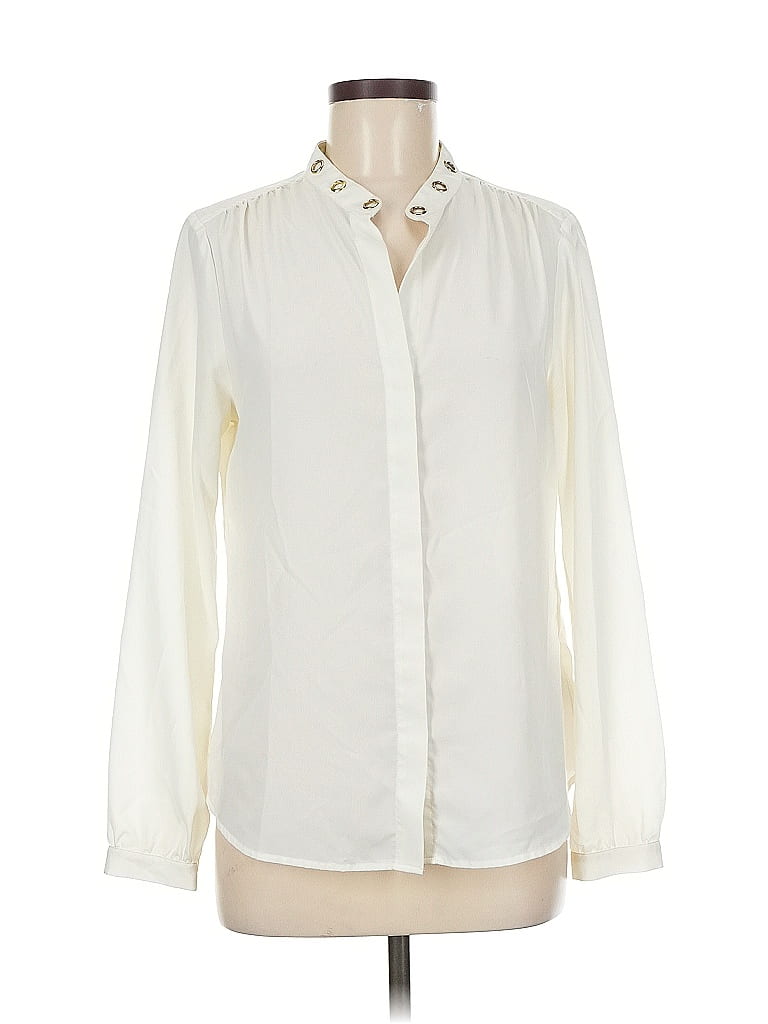 Pre-owned Michael Michael Kors Long Sleeve Blouse In White