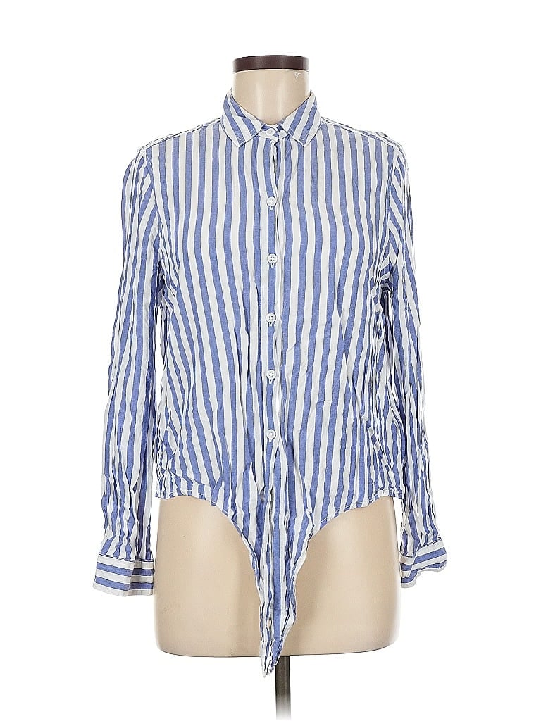 Click to view more detailed imagery on our partner's website Pre-owned Beachlunchlounge Long Sleeve Button Down Shirt In Blue