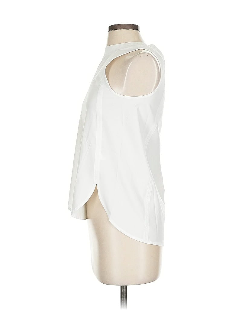 Pre-owned Athleta Sleeveless Blouse In White