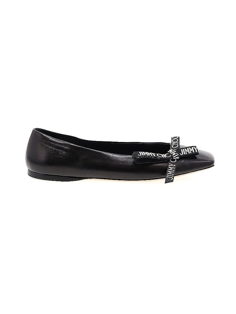 Jimmy Choo 100% Leather Black veda Flats Size EU 39 1/2 - photo 1