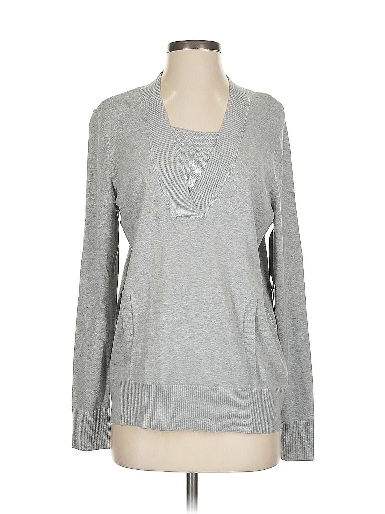 ZENERGY BY CHICO'S Pre-owned Pullover Sweater In Gray