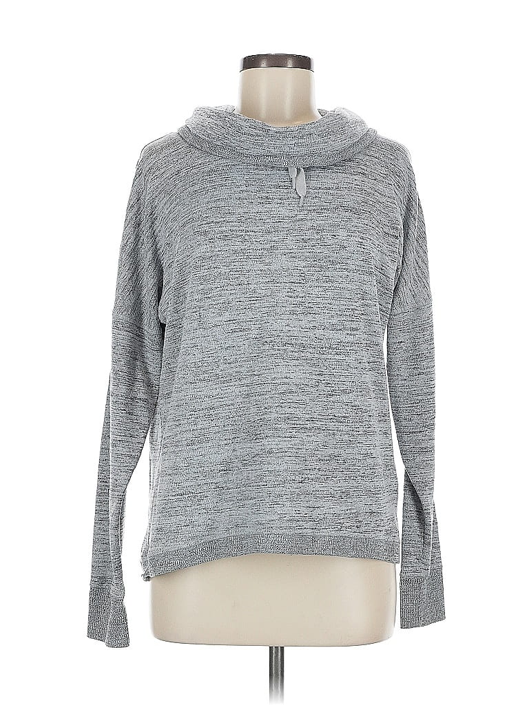 GERRY Pre-owned Long Sleeve Top Gray Cowl Neck Tops
