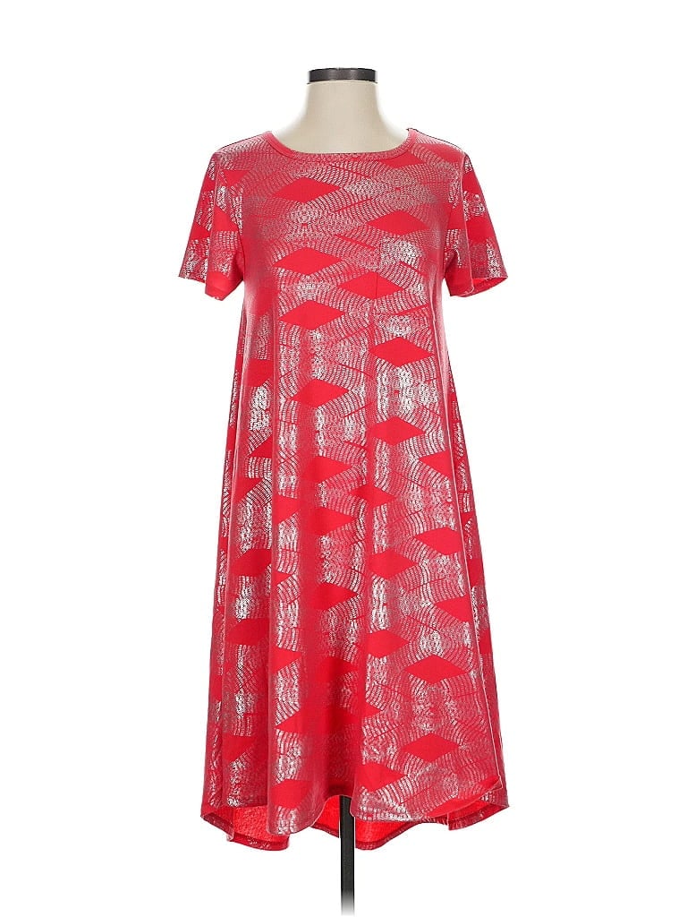 Pre-owned Lularoe Casual Dress In Red