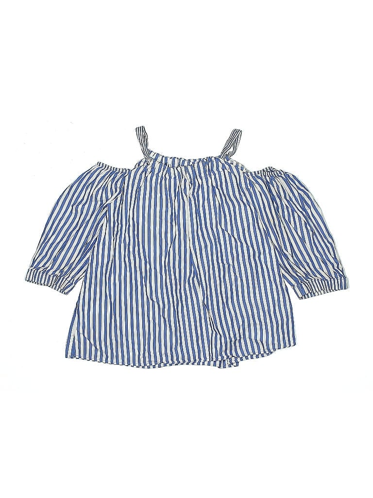 Pre-owned Zara Kids' 3/4 Sleeve Blouse In Blue