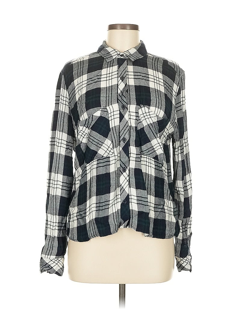 Pre-owned Rails Long Sleeve Button Down Shirt In Black