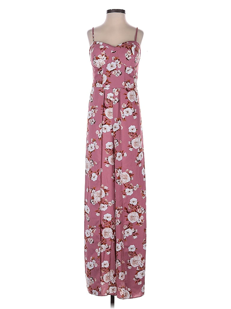 Pre-owned Xhilaration Jumpsuit In Burgundy