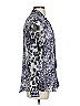 Simply Vera Vera Wang Print Silver Long Sleeve Blouse Size S - photo 4