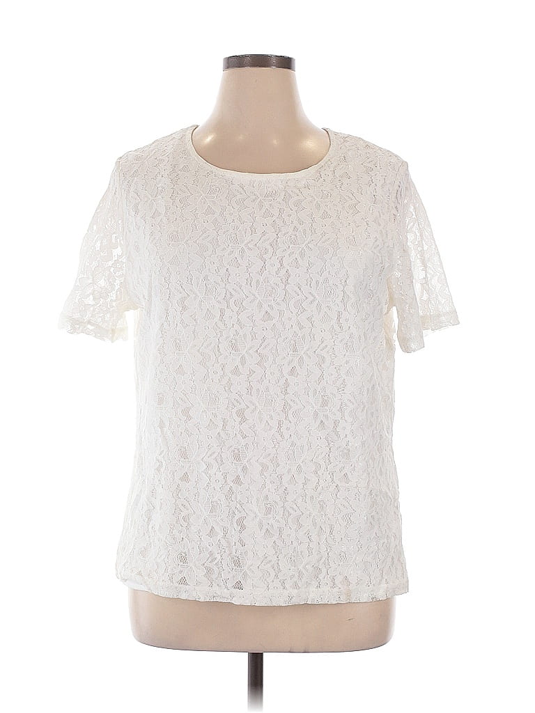 BFA Classics 100% Nylon Ivory Short Sleeve Blouse Size XL - photo 1