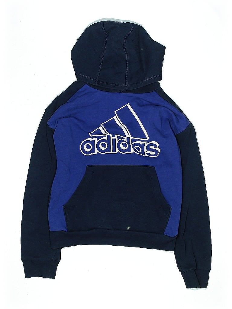 Pre-owned Adidas Originals Kids' Pullover Hoodie In Blue