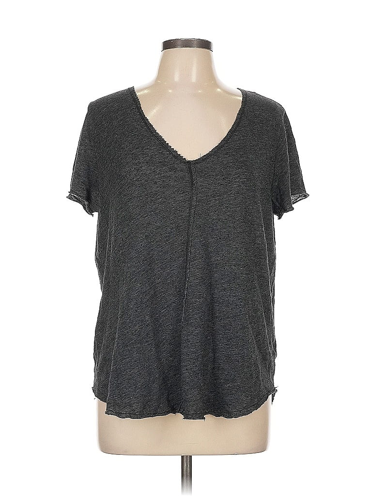 Pre-owned Project Social T Short Sleeve Top Gray V Neck Tops