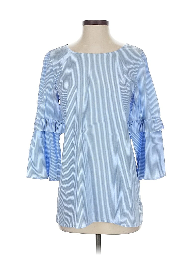 Pre-owned Sara Campbell 3/4 Sleeve Blouse In Blue