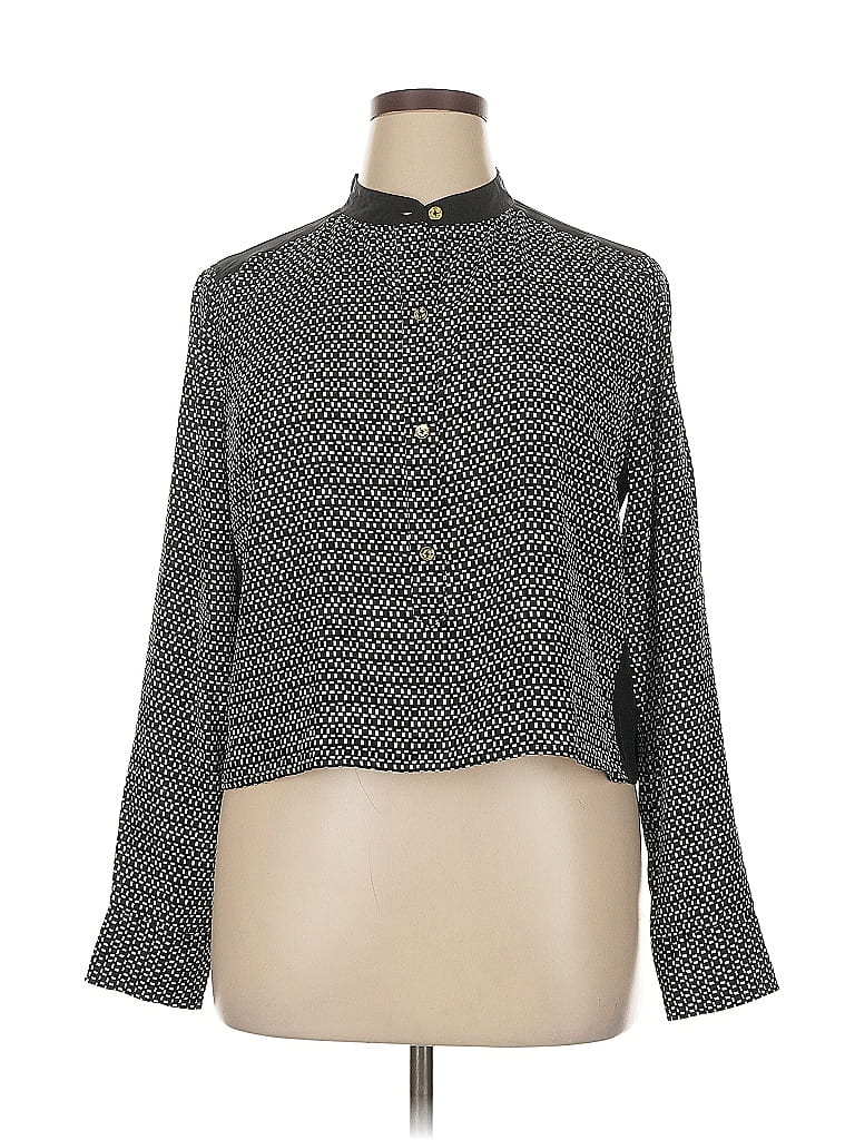 Pre-owned C. Wonder Long Sleeve Blouse In Gray