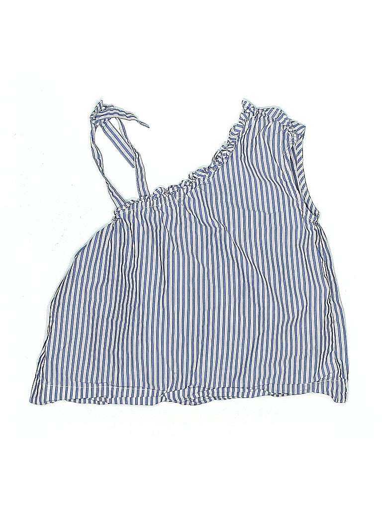 Pre-owned Crewcuts Kids' Sleeveless Blouse In Blue