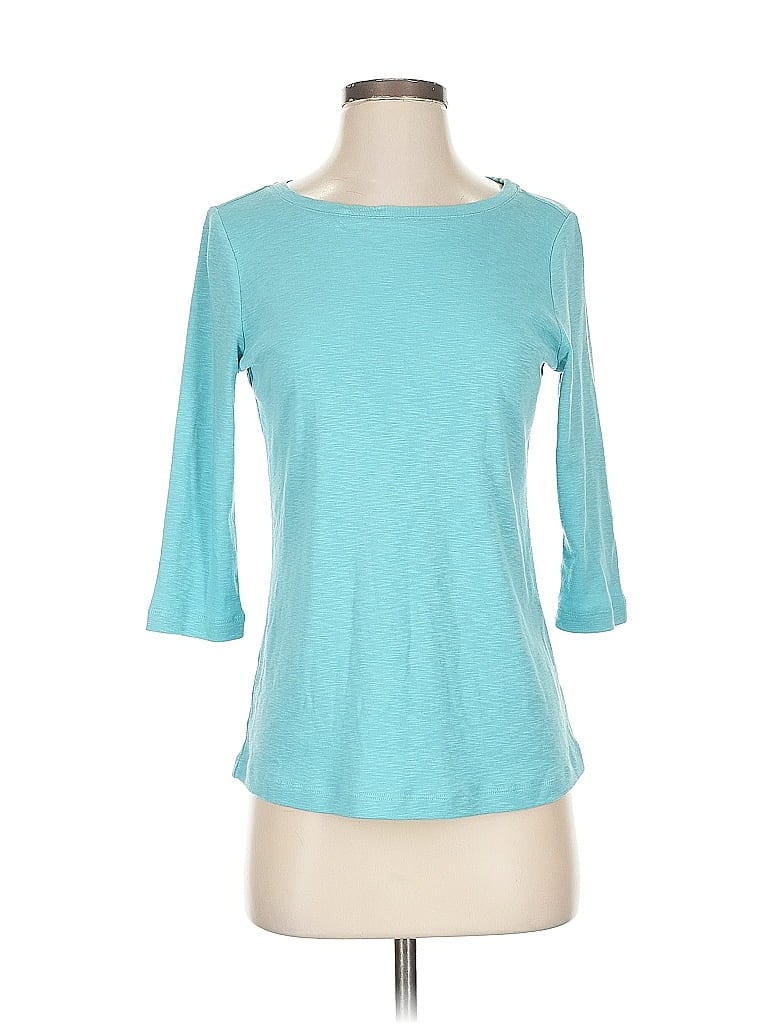 Pre-owned Nzt By Nic+zoe 3/4 Sleeve T-shirt In Blue