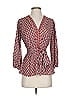 Max Studio 100% Polyester Burgundy 3/4 Sleeve Blouse Size XS - photo 1