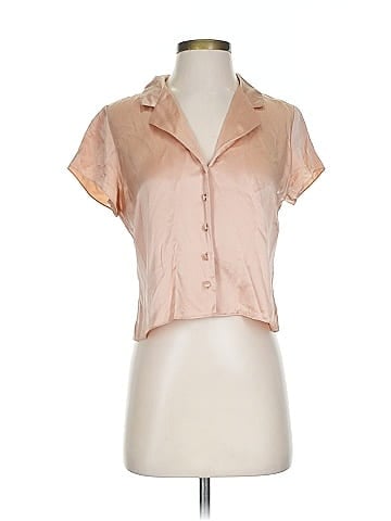 Intermix Short Sleeve Silk Top (view 1)