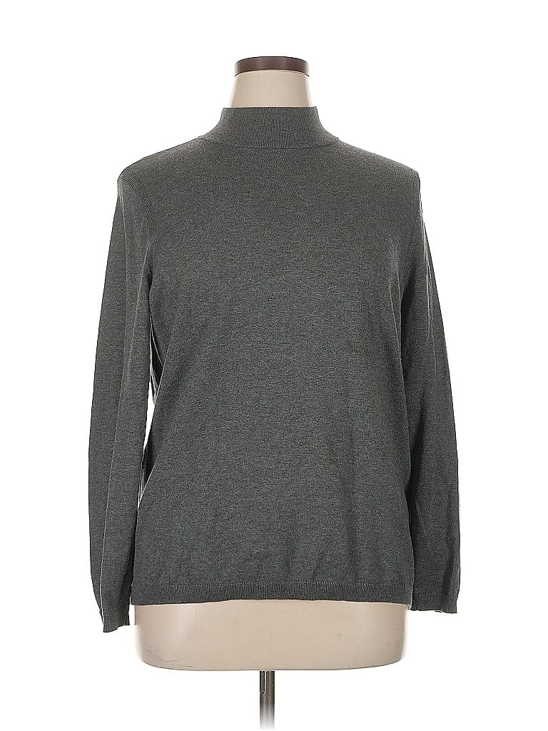Pre-owned Talbots Turtleneck Sweater In Gray