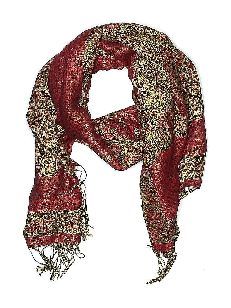 Pre-owned Unbranded Scarf In Red