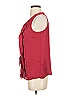 Adiva 100% Polyester Red Sleeveless Blouse Size S - photo 5