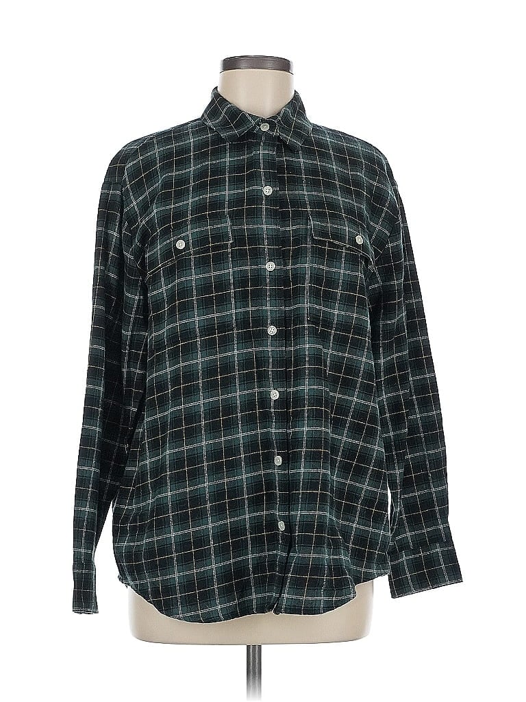 Pre-owned Old Navy Long Sleeve Button Down Shirt In Blue