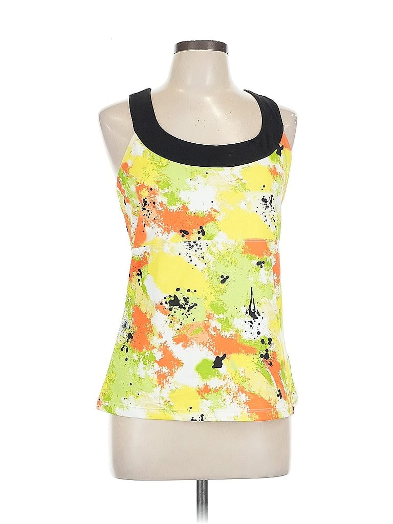 Pre-owned Xersion Tank Top Yellow Strapless Neckline Tops