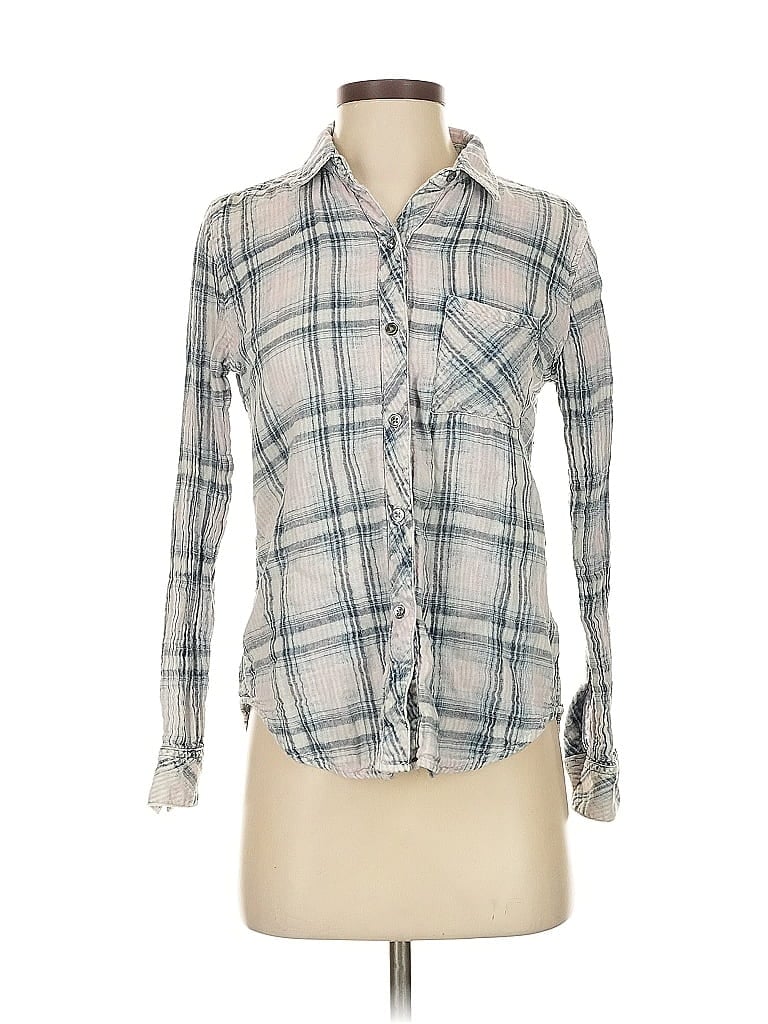 Pre-owned Rails Long Sleeve Button Down Shirt In Gray