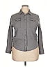 Assorted Brands Houndstooth Gray Long Sleeve Button-Down Shirt Size 5X - photo 1