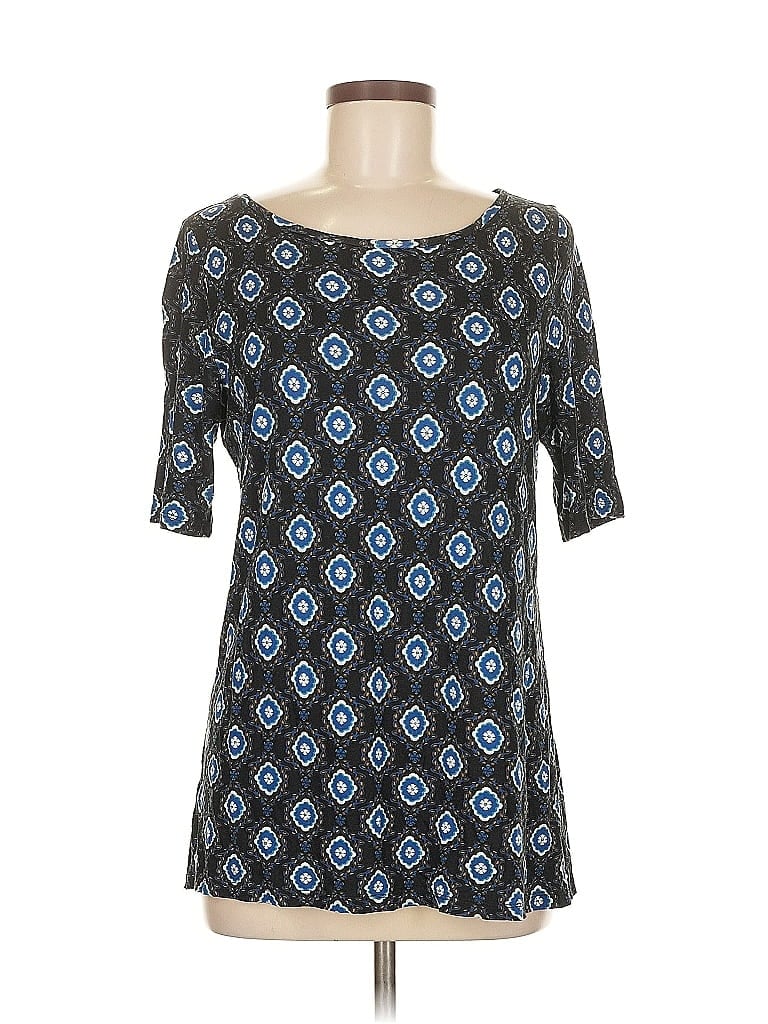 Pre-owned Ann Taylor Loft Short Sleeve T-shirt In Blue