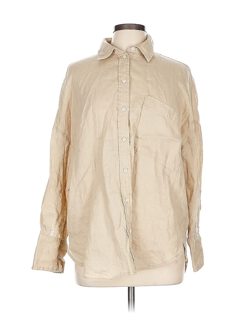 Click to view more detailed imagery on our partner's website Pre-owned Zara Long Sleeve Button Down Shirt In Brown