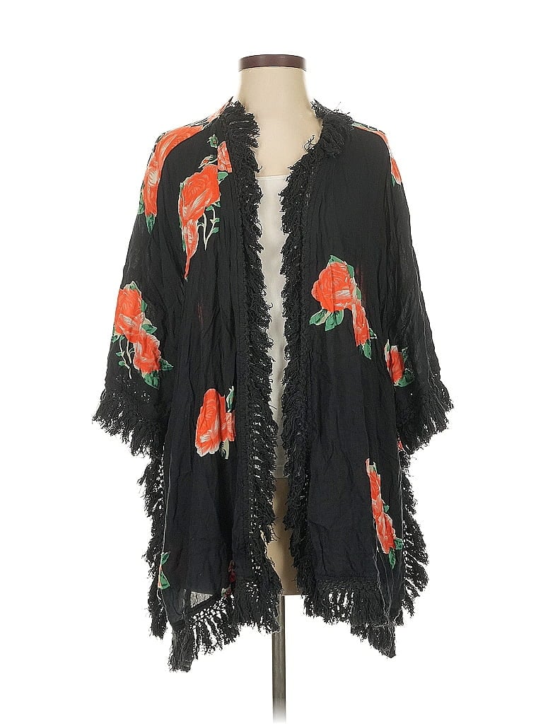 Pre-owned Assorted Brands Kimono In Black